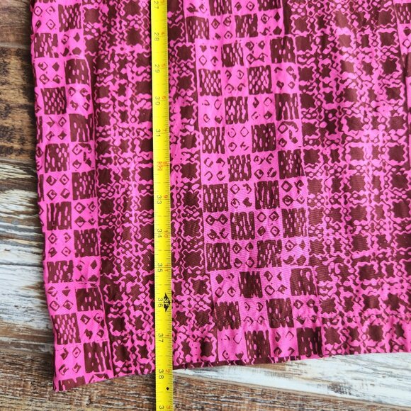 NOA NOA Handmade Tribal Printed Wide-Leg Overalls Jumpsuit Rayon Pink - Picture 13 of 14